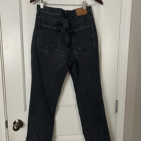 Denim Forum High Rise Distressed Black Jeans - Picture 3 of 4